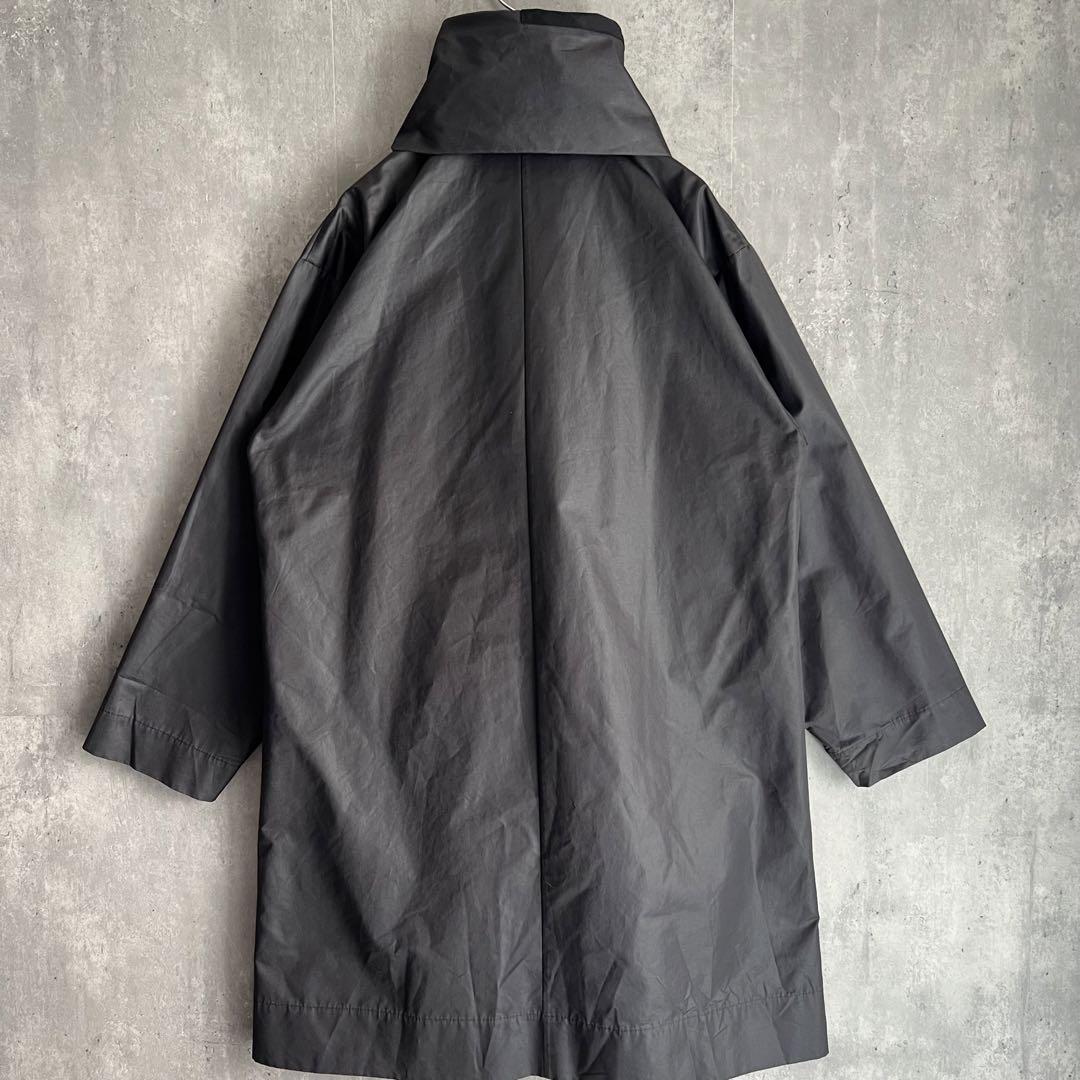 ISSEY MIYAKE　イッセイミヤケ　変形襟　ポリエステル　ロングコート　春