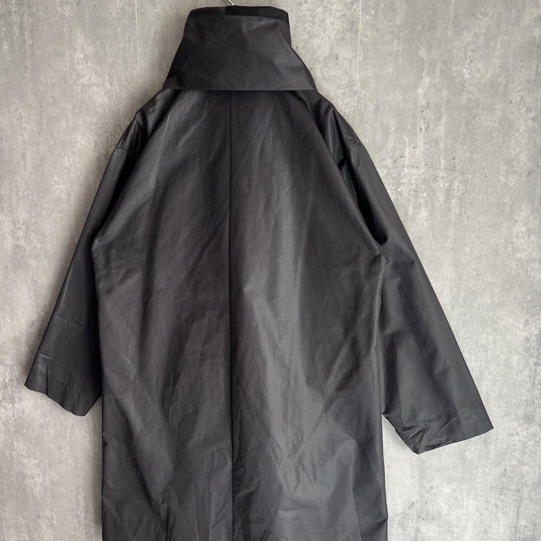 ISSEY MIYAKE　イッセイミヤケ　変形襟　ポリエステル　ロングコート　春