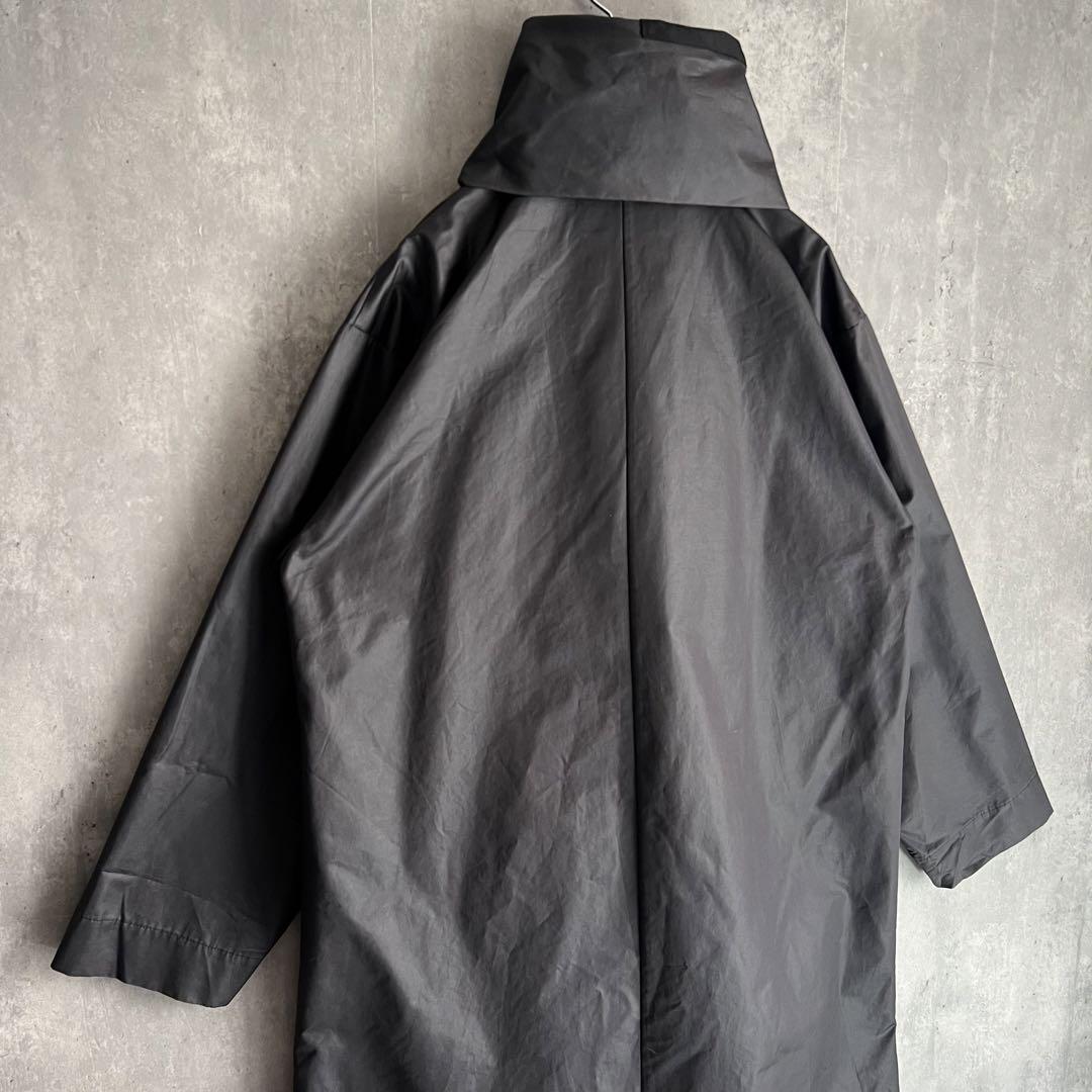 ISSEY MIYAKE　イッセイミヤケ　変形襟　ポリエステル　ロングコート　春