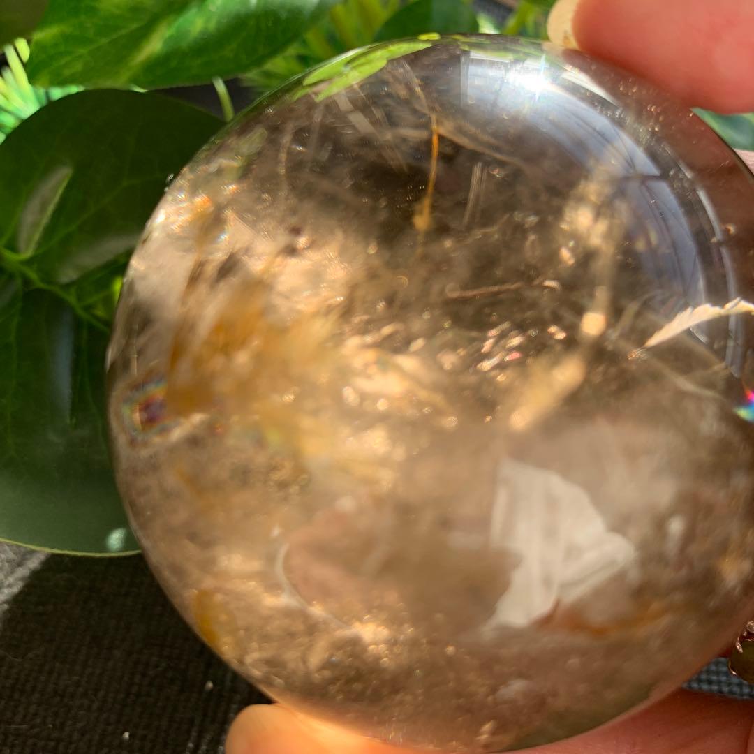 虹有り 天然石置物