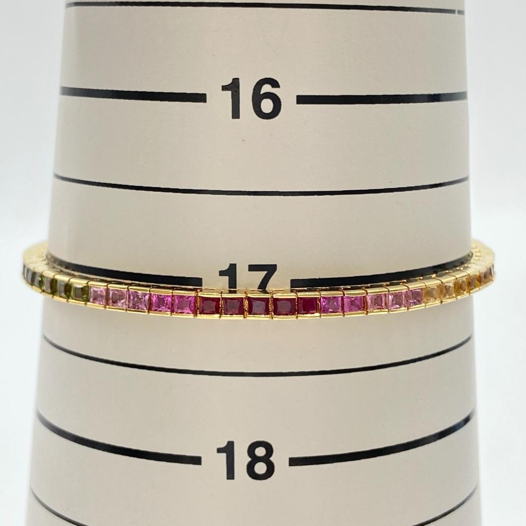 【美品】K18+天然サファイア6.0ct　テニスブレスレット 11.2g