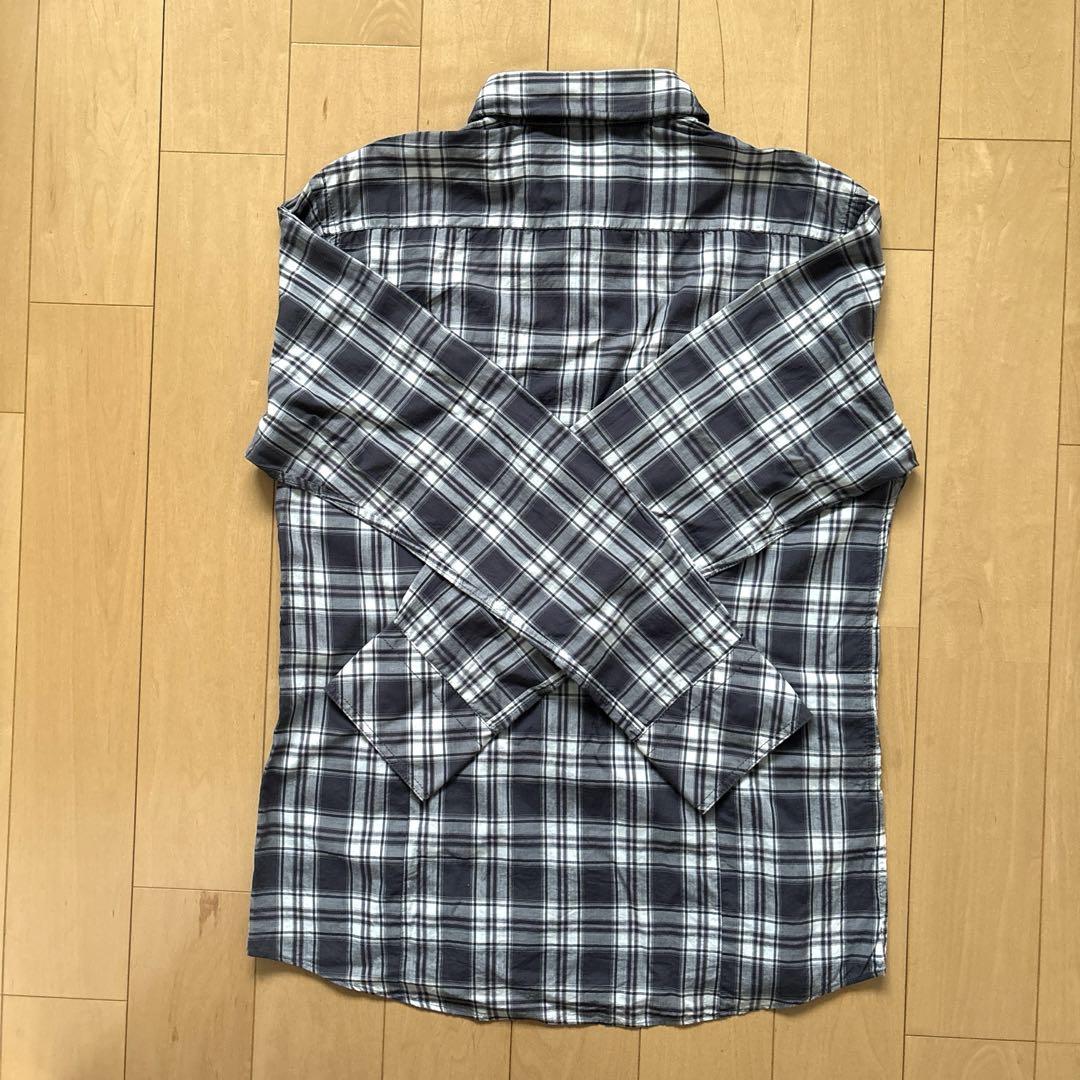 BURBERY BLACK LABEL長袖チェックシャツ グレーと白とピンク