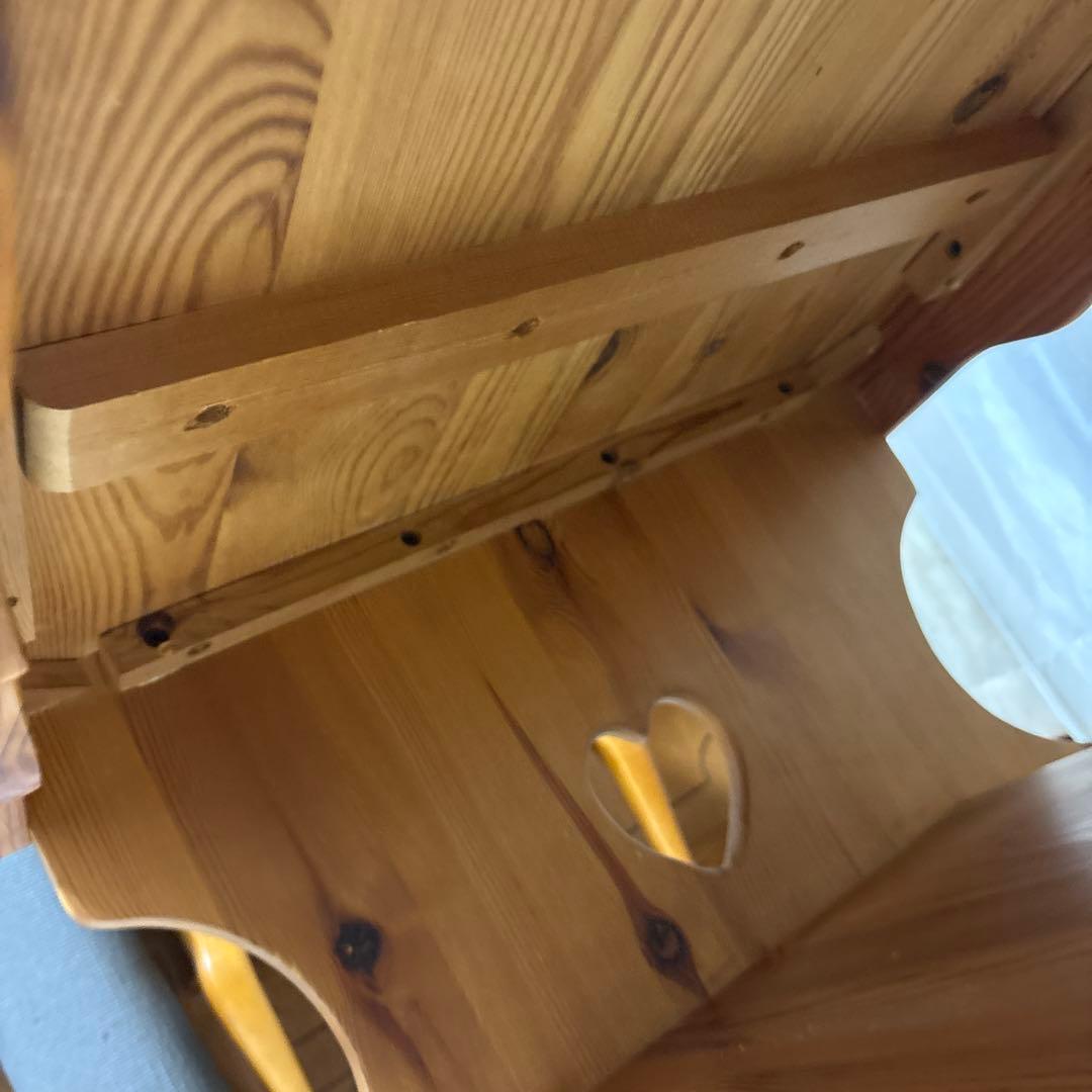 ハート型のくり抜きローテーブル コーヒーテーブルやや傷や汚れあり