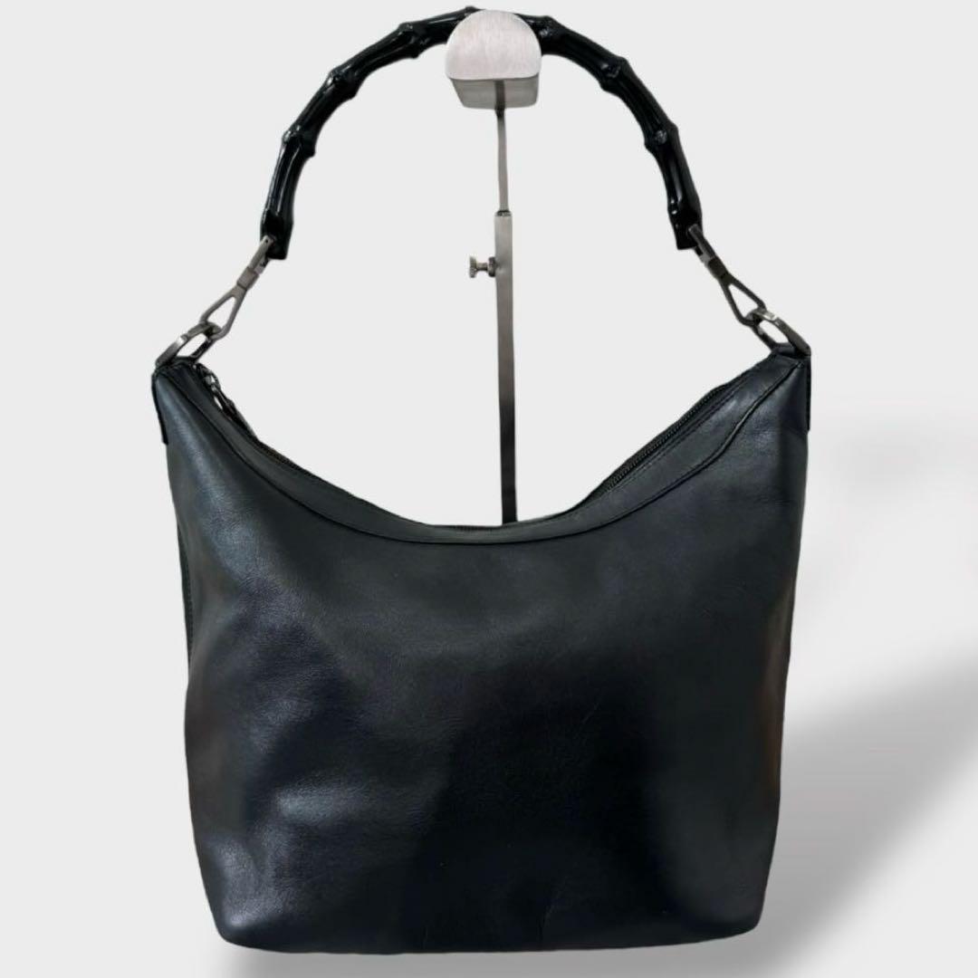希少 GUCCI バンブー レザー ワンショルダーバッグ オール