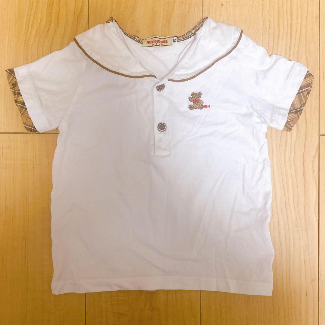美品　ミキハウスベア半袖シャツ