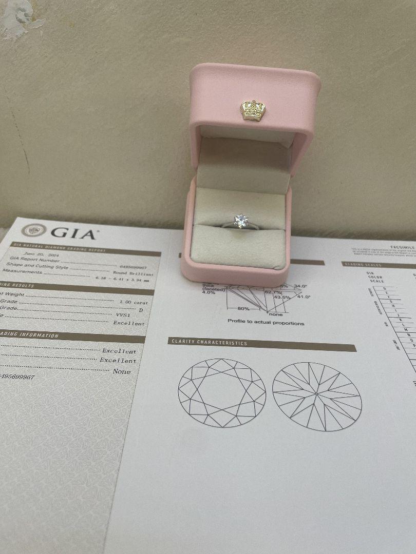 PT950 ダイヤモンドリング GIA鑑定書付き レディース
