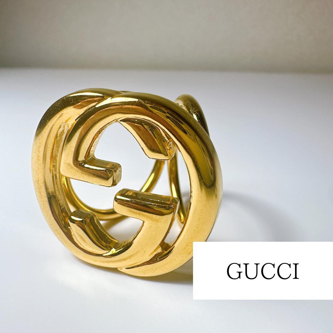 GUCCI スカーフリング ゴールド インターロッキング