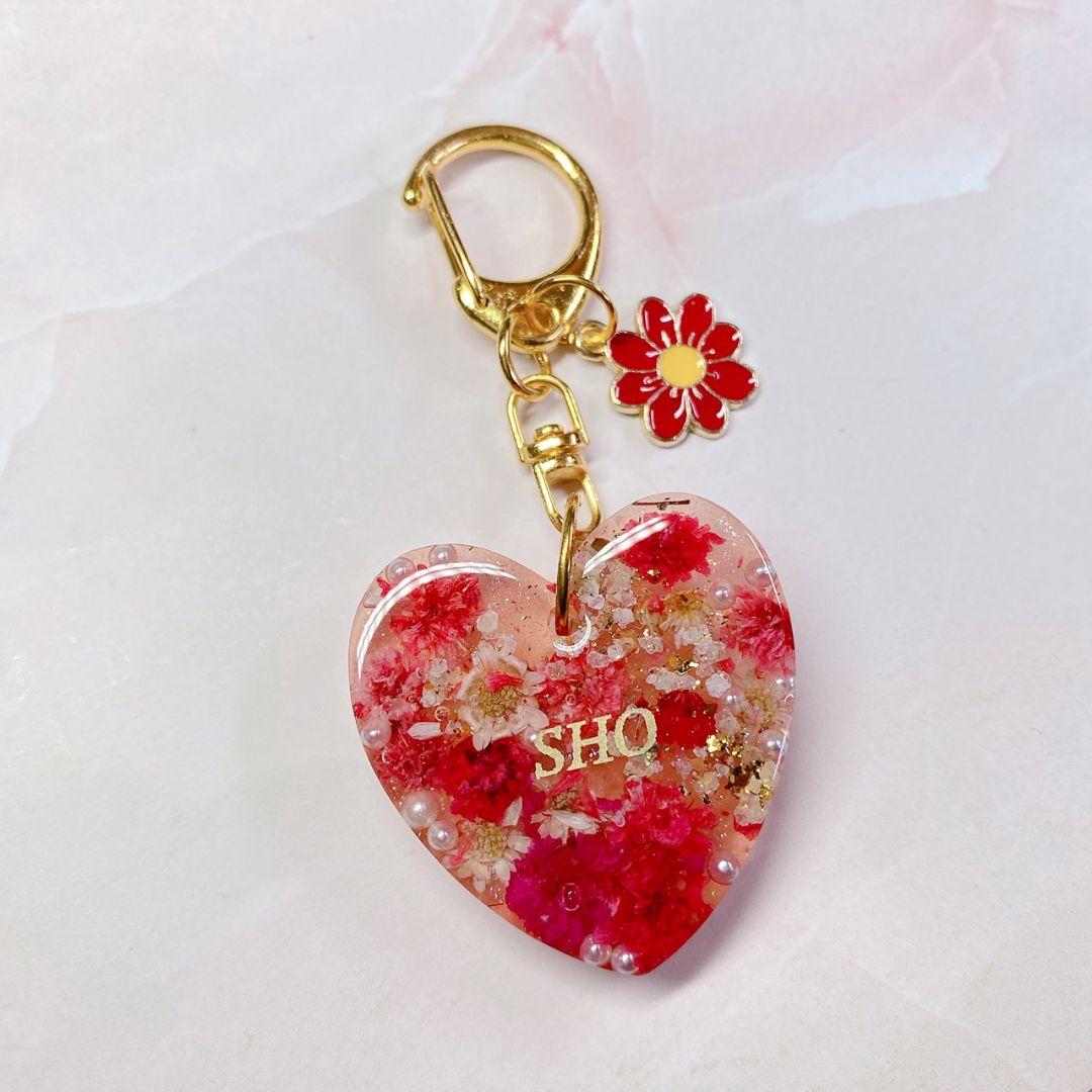 Y...K  2点♡ 605【キーホルダー メキモン 赤ハート】 ギフトにも ハートが見事にCDロゴ☆ Dior CD Heart キーホルダー