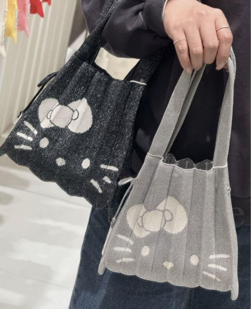 新品JOSEPH＆STACEY　ラッキープリーツニットハローキティ　シルバー 新品JOSEPH＆STACEY ラッキープリーツニットハローキティ