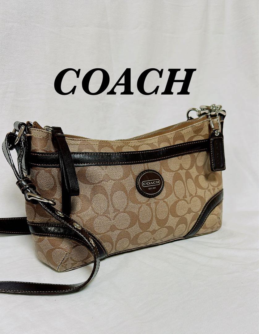 COACH コーチ シグネチャー ブラウン ショルダーバッグ