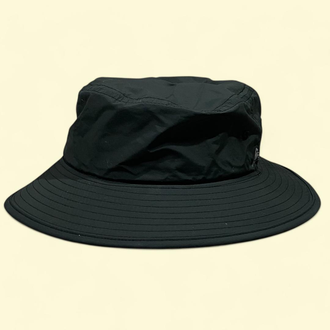 NEW ERA ニューエラ バケット ハット ブラック M/L プリント ロゴ