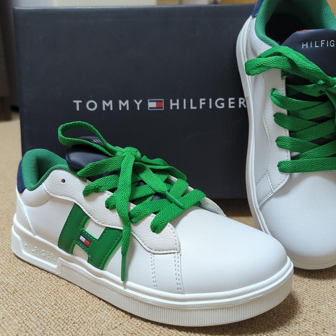 TOMMY HILFIGER CAYMAN 3.0 ホワイト/グリーン 4.5