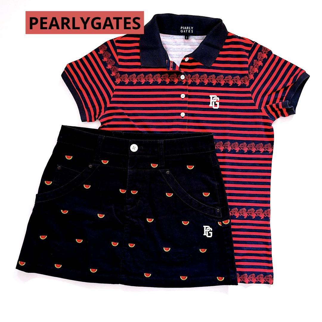 PEARLY GATES ポロシャツとスカートセットアップ サイズ1 パーリーゲイツ ポロシャツ スカート セット サイズ0 - メルカリ