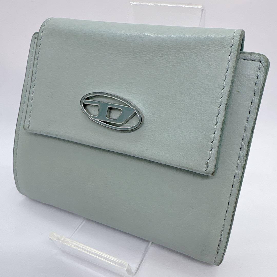 DIESEL 水色 三つ折り財布 DIESEL 三つ折り財布 X09887 P6316 1dr Tri Fold Coin Xs II