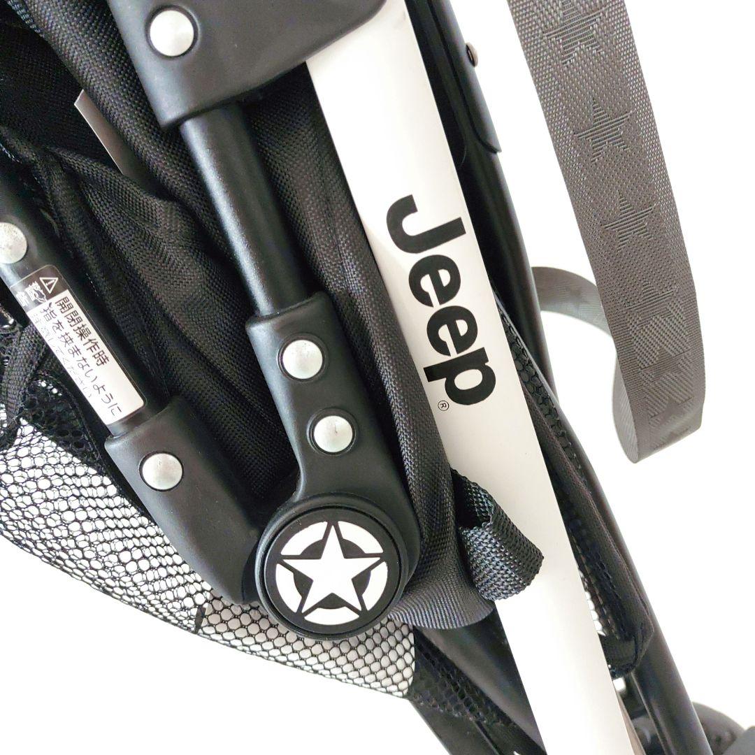 【極美品】ジープ　バギー　ベビーカー　自立　ホワイト　白　Jeep