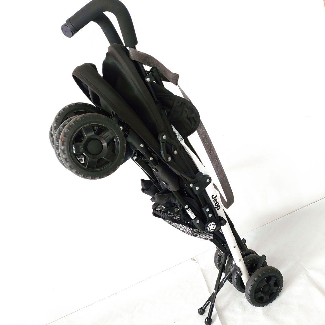 【極美品】ジープ　バギー　ベビーカー　自立　ホワイト　白　Jeep