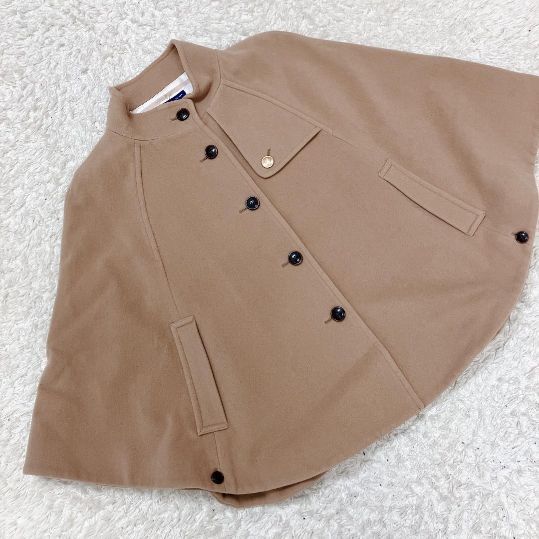 M.T.R クミキョク ケープ コート かわいい キャメル M ポケット ボタン