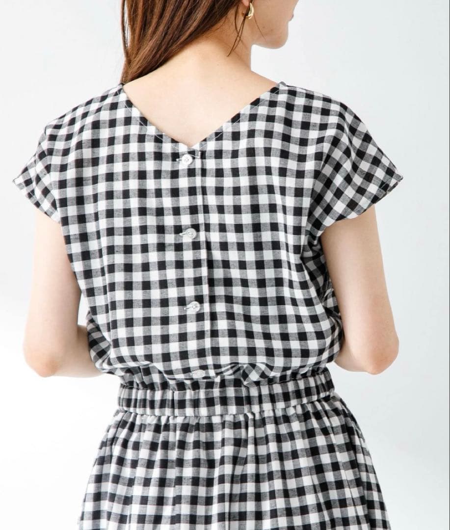 UR TECH 高機能リネン リネン混ギャザーワンピース 38サイズ UR TECH 高機能リネン リネン混ギャザーワンピース 38サイズ