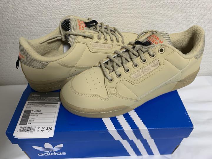 新品 コンチネンタル 80 ベージュ cgIZz-m68265861401 27㎝ アディダス 安い超激得