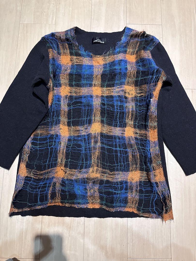 COMME des GARÇONS チェック柄ニット長袖