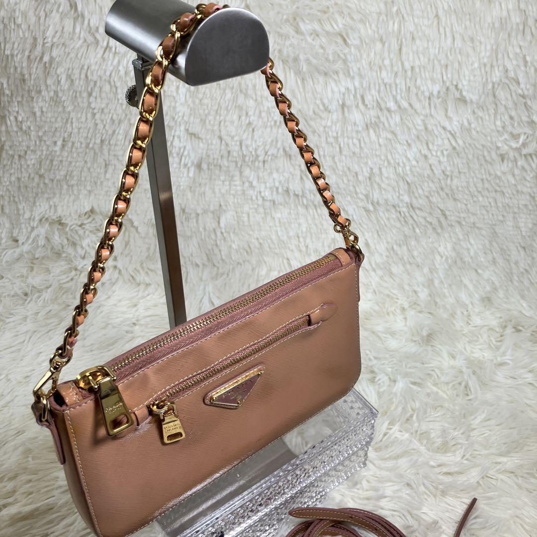 ☆美品☆ プラダ 2wayショルダーバッグ 三角ロゴ バッグ