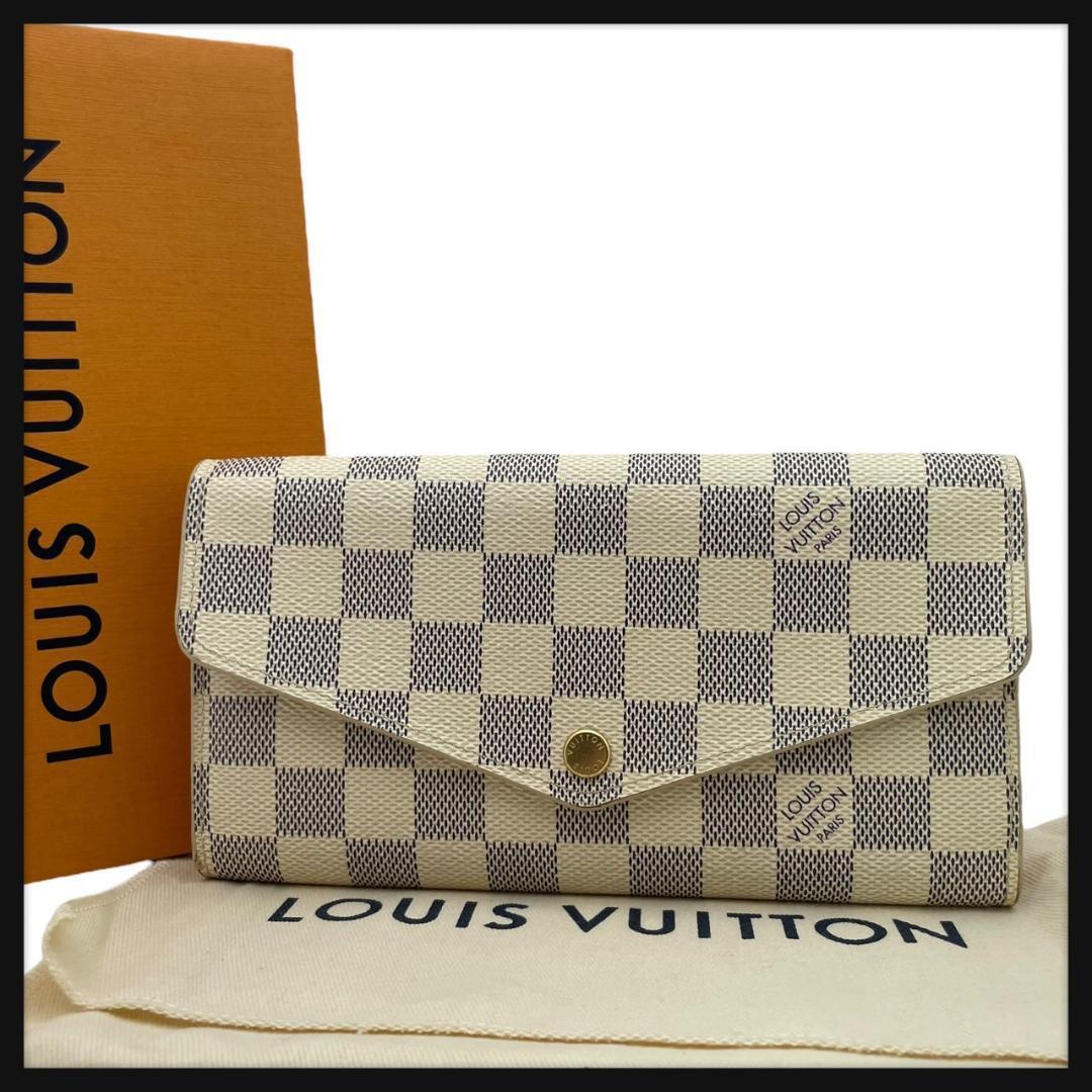 ルイヴィトン ポルトフォイユ サラ 長財布 ダミエ アズール 付LOUIS VUITTON