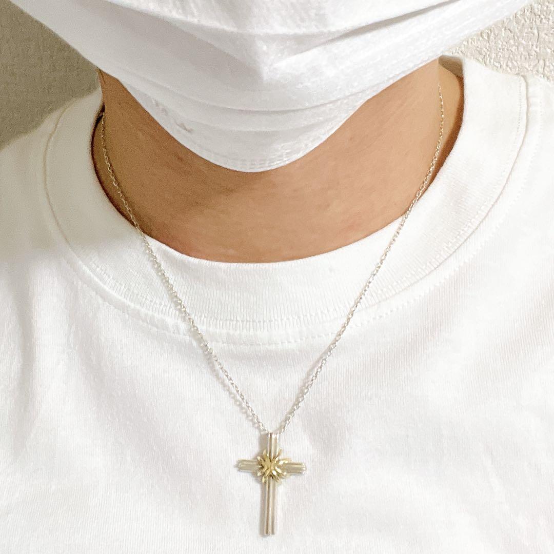 ティファニー　シグネチャー　コンビ　ネックレス　925 750 チェーン社外