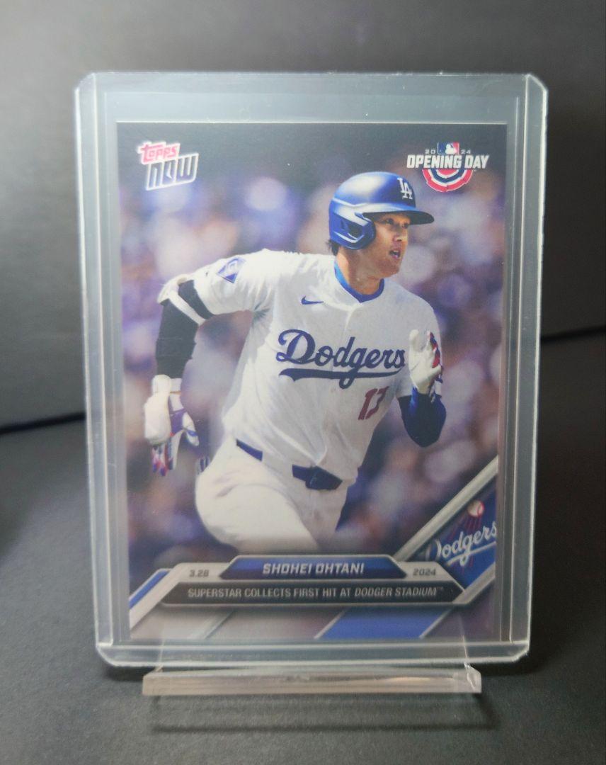 ドジャース　opening day topps now 未開封 topps now 大谷翔平 ドジャースタジアム 初ヒット ローダー封入