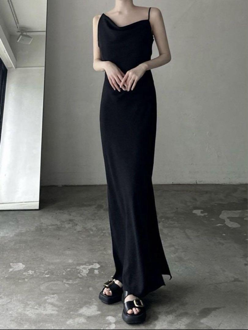 maison celon asymmetry drape cami dress - メルカリ