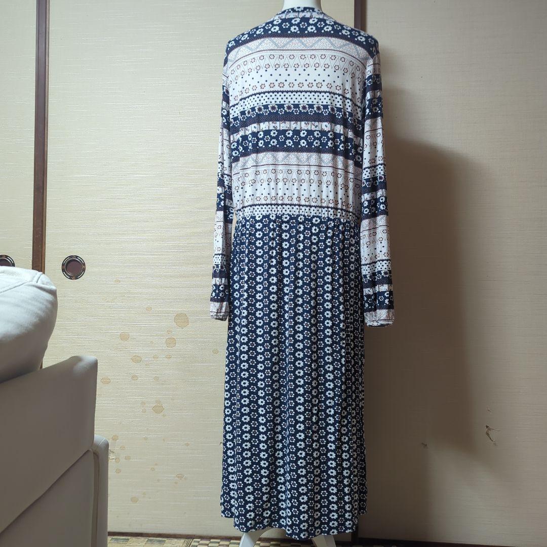ローラアシュレイ　ドット　花柄　カットソー　ワンピース　チロリアン　リバティ