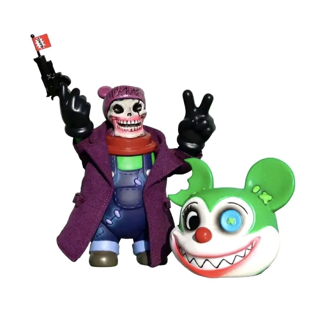 花蓮・マウス　ジョーカー　可動　ソフビ　フィギュア　アートトイ //IN TOY 花蓮・マウス ジョーカー 可動 ソフビ フィギュア アートトイ