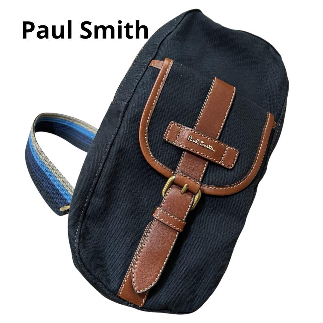 Paul Smith キャンバス革 ボディバッグ 旅行