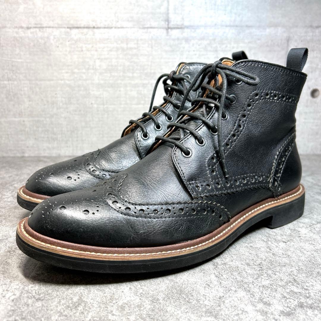 REGAL ワークブーツ 58JR ウイングチップ サイドジップ シボ革25.5cm・REGAL