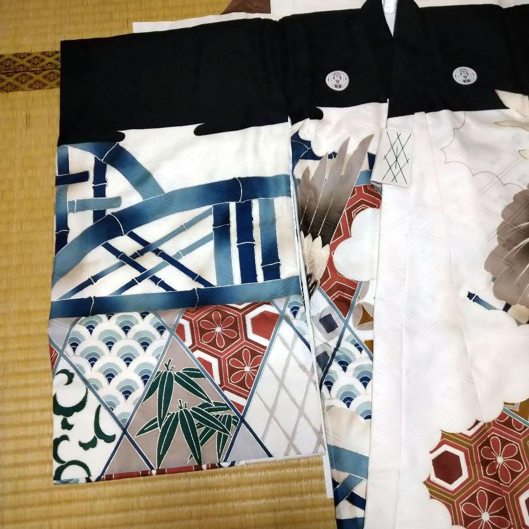 美品】お宮参り着物 男の子 正絹 鷹着物(長襦袢付き) 黒地 たかのつめ 美品】お宮参り着物 男の子 正絹 鷹着物(長襦袢付き) 黒地 たかのつめ