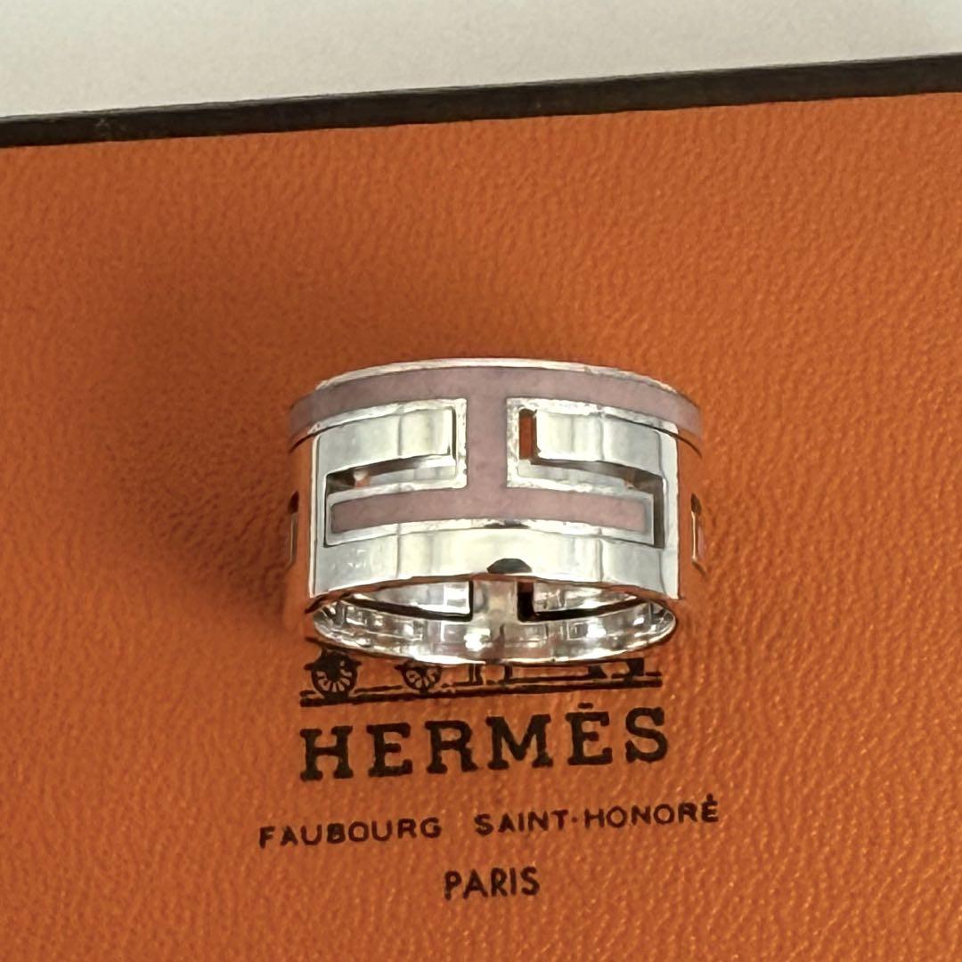 【新品磨き】HERMES | エルメス ムーブアッシュ リング 9号 ピンク 新品磨き】HERMES | エルメス ムーブアッシュ リング 9号 ピンク