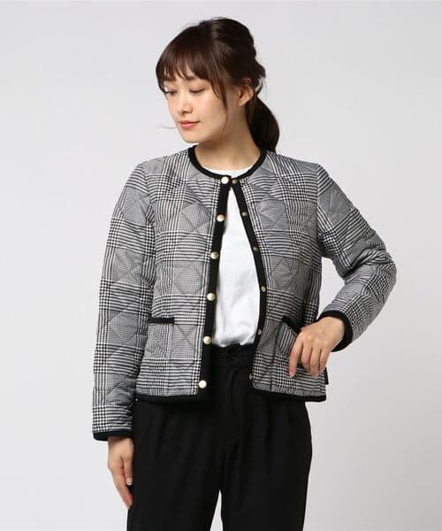 トラディショナルウェザーウェア チェック キルティング ジャケット 34M・Traditional Weatherwear