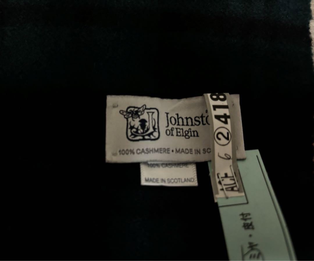 ジョンストンズ JOHNSTONS カシミア大判ストール BLACKWTACH