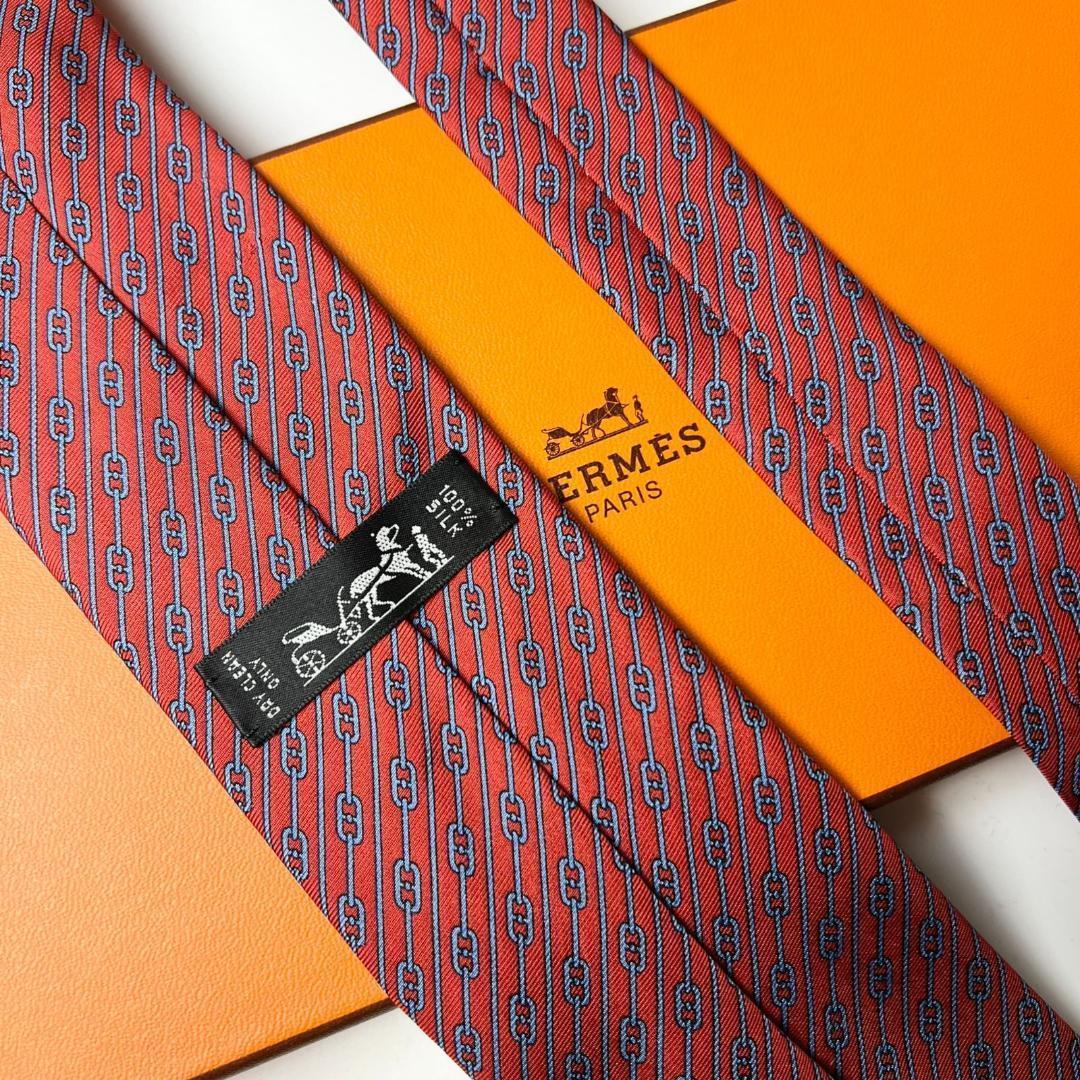 エルメス HERMES ネクタイ シルク シェーヌダンクル柄 MEDICALDB_JP