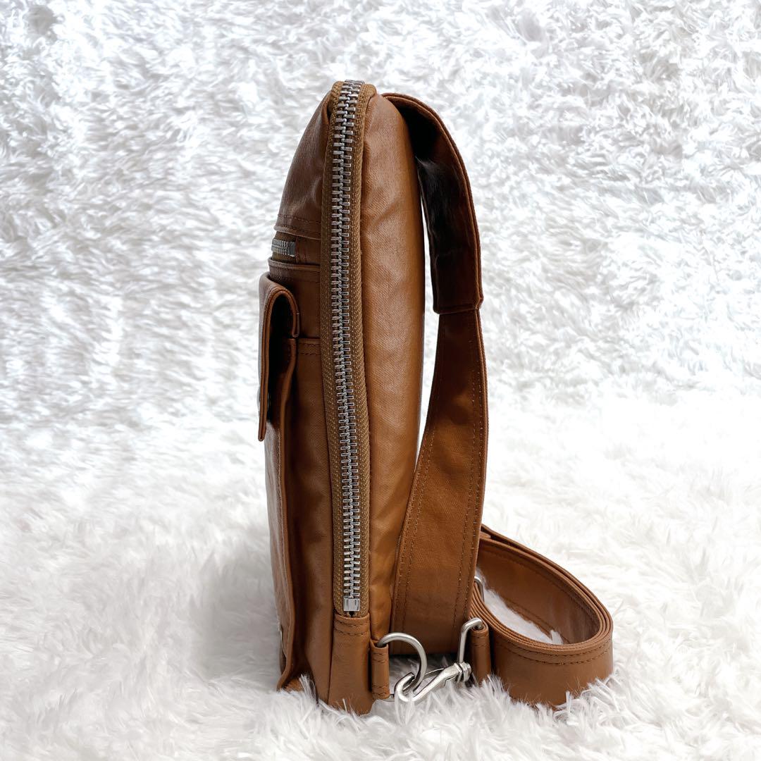 [美品] PORTER フリースタイル　ワンショルダー　ボディバッグ　キャメル