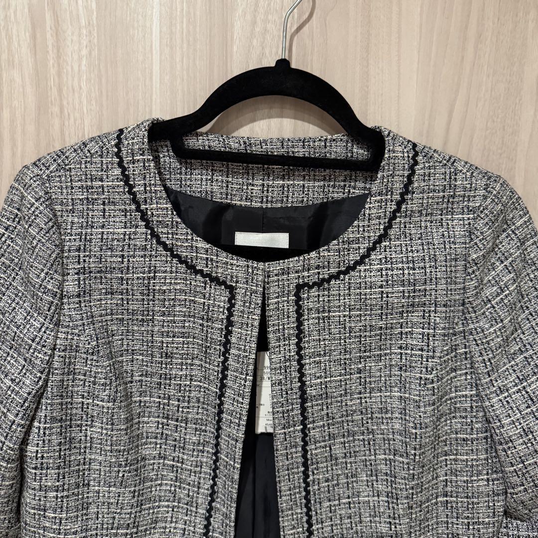 INDIVI ノーカラージャケット Mサイズ　新品　入園入学　卒業式