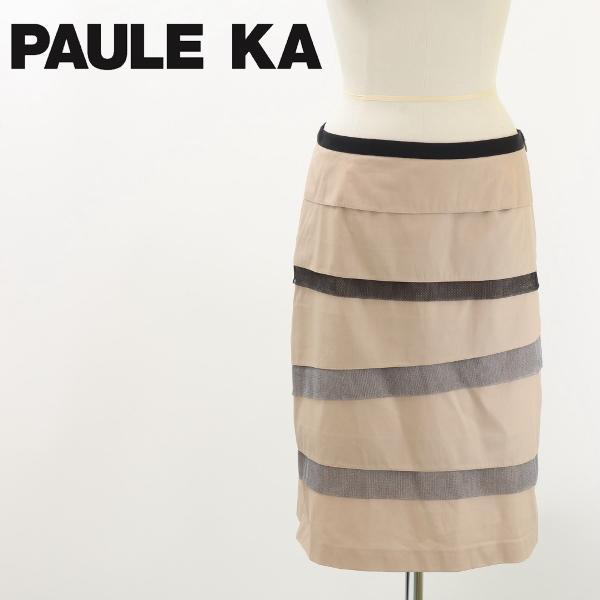 B6747■PAULE KA ポールカ コットン ティアード スカート 38