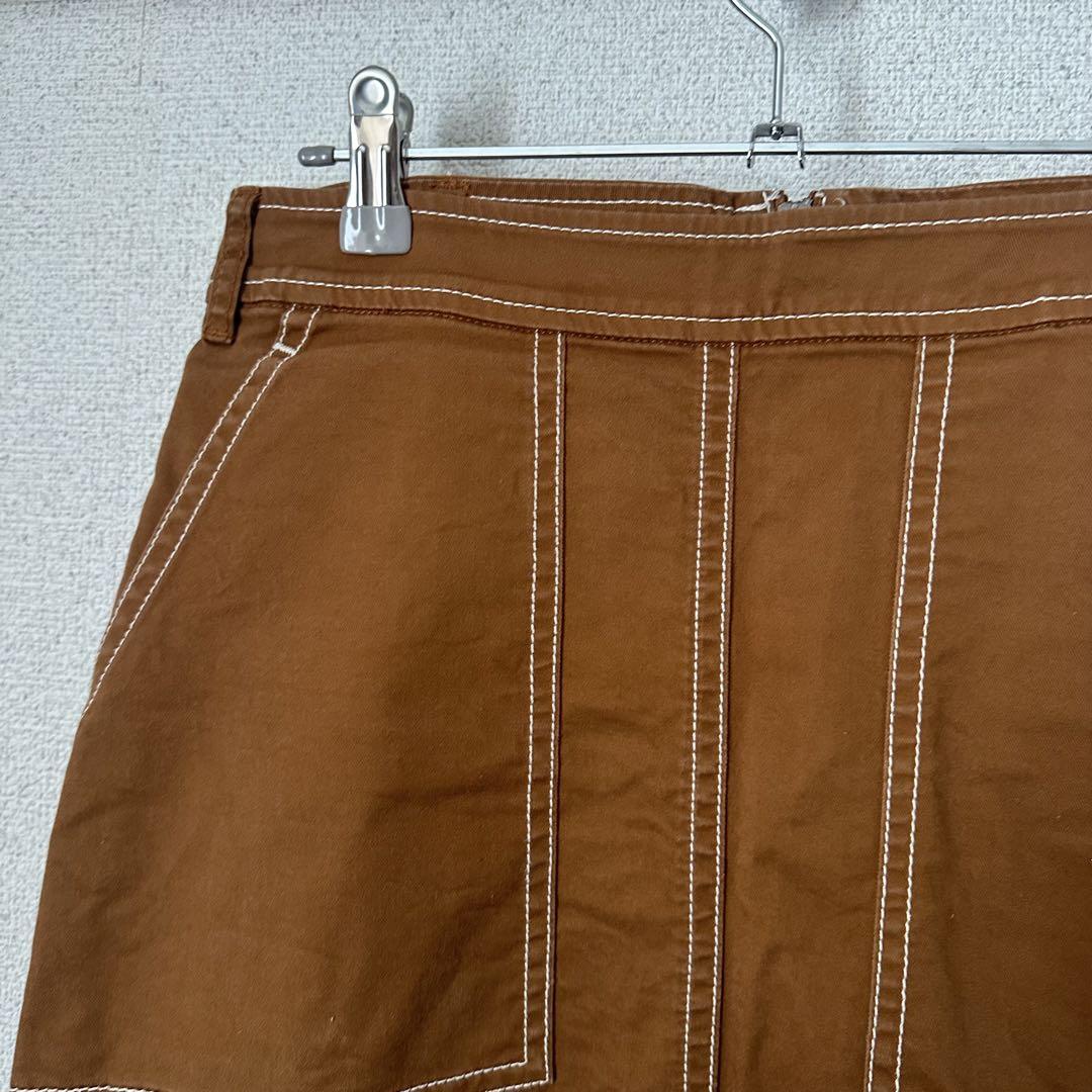 シップス　ステッチ　ロング　スカート　台形　フレア　デニム　カーゴ　春夏