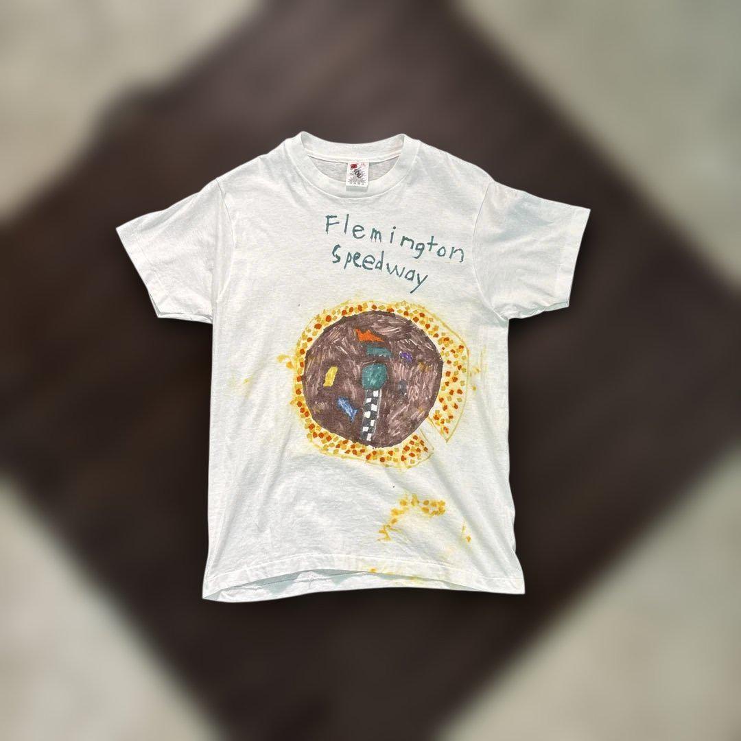 7TSM1【Hanes】シングルステッチTシャツ　90‘s イラスト古着used