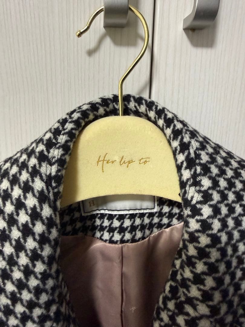 Herlipto パーリップトゥ コート 千鳥柄 Herlipto パーリップトゥ コート 千鳥柄