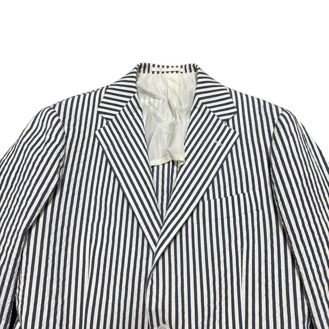 BEAMS F EASY SUBALPINPO シアサッカーストライプジャケット