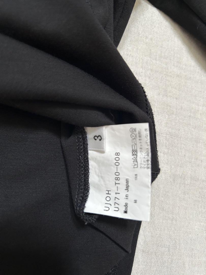 UJOHウジョー 半袖カットソー3 黒 美品ATON好きの方に