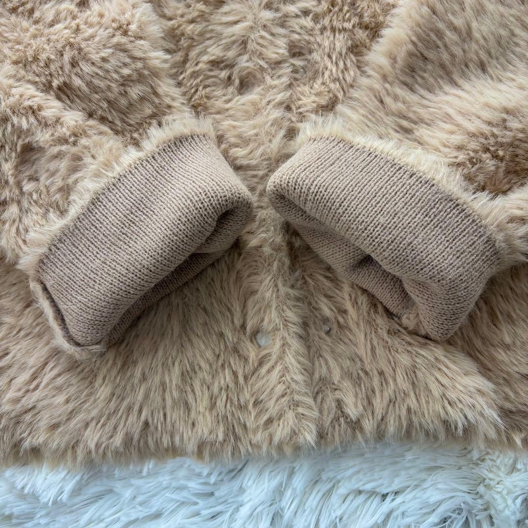 ガリャルダガランテ フェザーヤーン カーディガン ベージュ F