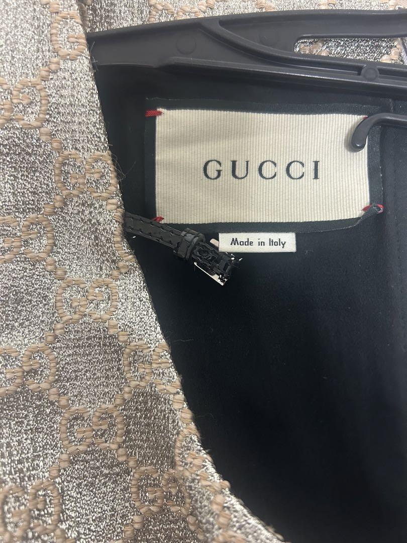 GUCCI ノースリーブドレス シルバー/ベージュ