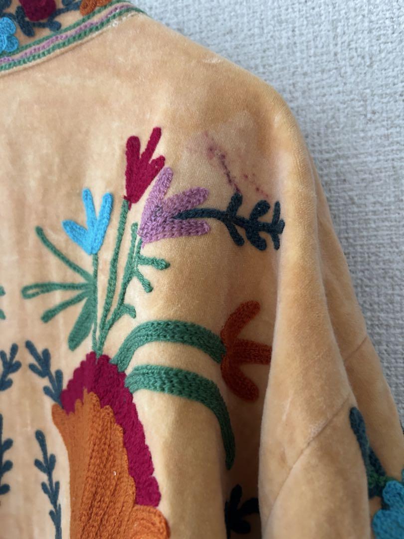 ベルベットスザニ刺繍ジャケット
