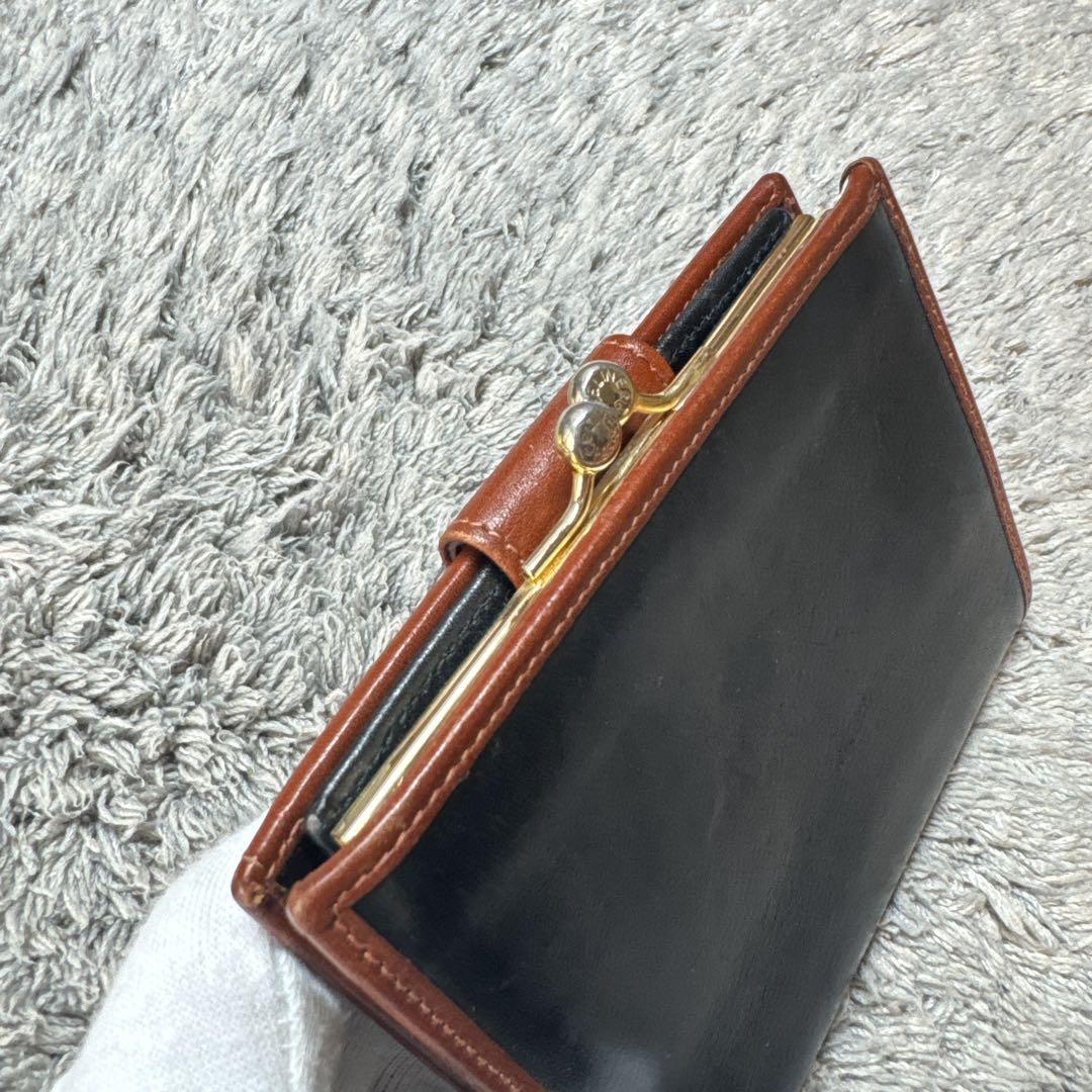 CELINE セリーヌ 二つ折り財布 レザー がま口 ユニセックス